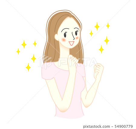 膽量擺在愉快婦女的例證 54900779