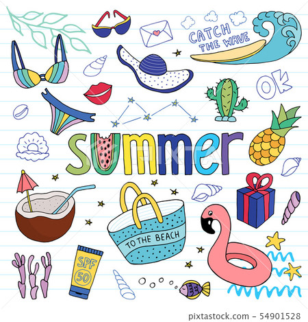 Summer doodle. Vector illustration. Summer doodle. Vector illustration. 54901528