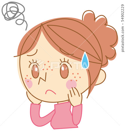 Female suffering from rough skin 54902229