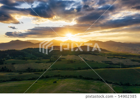 Sunset above Great Fatra Mountain in Slovakia Sunset above Great Fatra Mountain in Slovakia 54902385