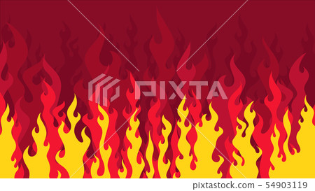 黃色和紅色火焰背景_16：9 54903119
