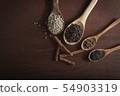 thai spicy on wooden spoon 54903319