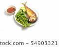 Fried mackarel with shrimp-paste sauce 54903321