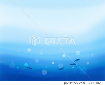 鱼影和水流 图库插图