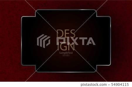 Abstract dark maroon textural composition with a curly frame with a shiny border Abstract dark maroon textural composition with a curly frame with a shiny border 54904115