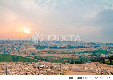 Panoramic view of Jerusalem old city Panoramic view of Jerusalem old city 54904247