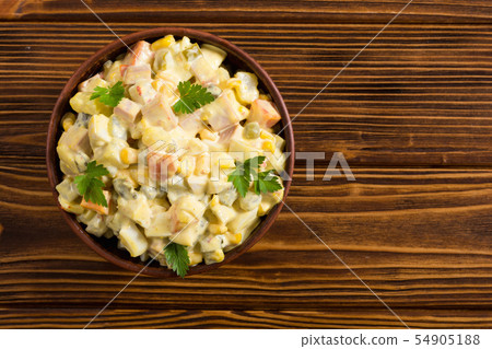 Traditional Mayonnaise Russian salad olivier 54905188