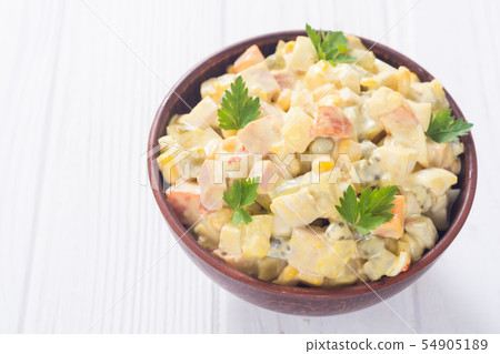 Traditional Mayonnaise Russian salad olivier 54905189
