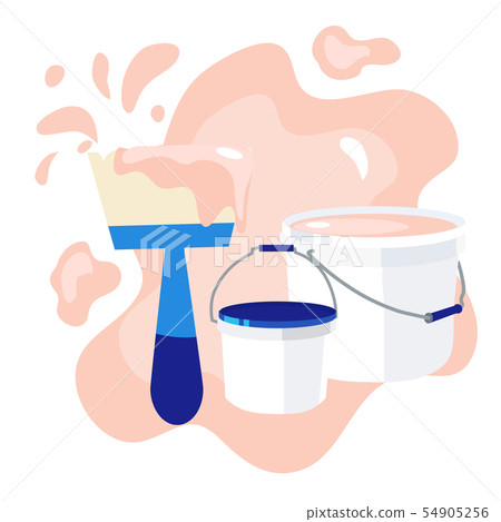 Accessories for Painting Walls at Home Cartoon Accessories for Painting Walls at Home Cartoon 54905256
