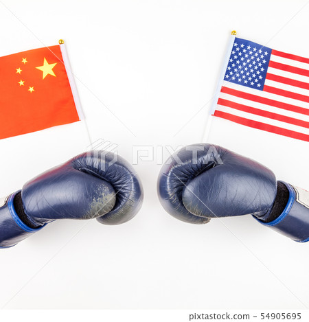 Concept of trade war between USA and China 54905695