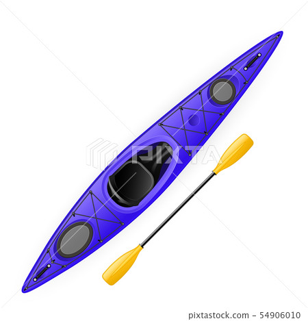 Kayak and paddle - modern rafting canoe 54906010