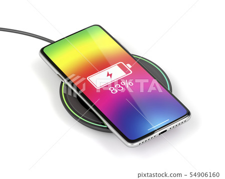 Wireless charging of smartphone. Wireless charging of smartphone. 54906160