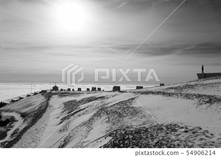 Monte grappa war memorial winter view, Italy 54906214