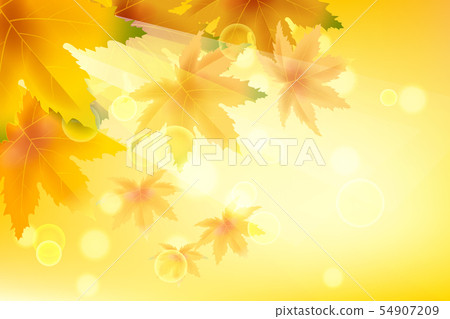 Banner Autumn Falling Leaves Template Stock Illustration