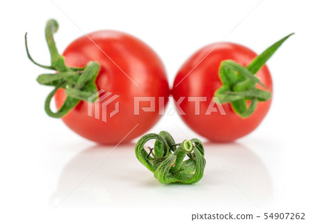 Red cherry tomato isolated on white Red cherry tomato isolated on white 54907262