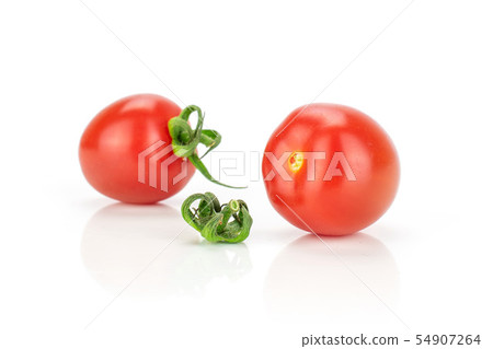 Red cherry tomato isolated on white Red cherry tomato isolated on white 54907264