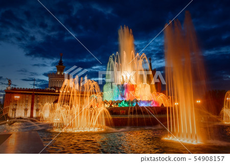 Fountain Friendship of Nations at late evening Fountain Friendship of Nations at late evening 54908157