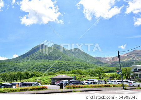 Mt.三鷹山Kuju-Ren Mt. Kuju-Yamanami高速公路從Kucho Jagahara Mt. Kuju-cho大分縣 54908343