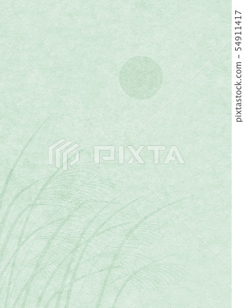 Background material of a full moon and a persimmon 54911417