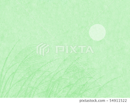 Background material of a full moon and a persimmon Background material of a full moon and a persimmon 54911522
