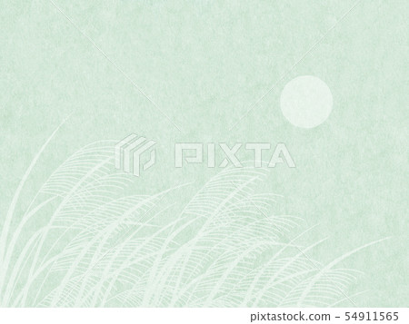 Background material of a full moon and a persimmon Background material of a full moon and a persimmon 54911565