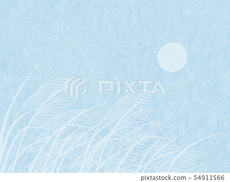 Background material of a full moon and a persimmon Background material of a full moon and a persimmon 54911566