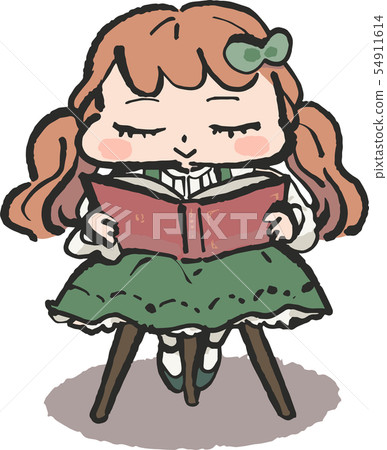 A girl reading a book 54911614