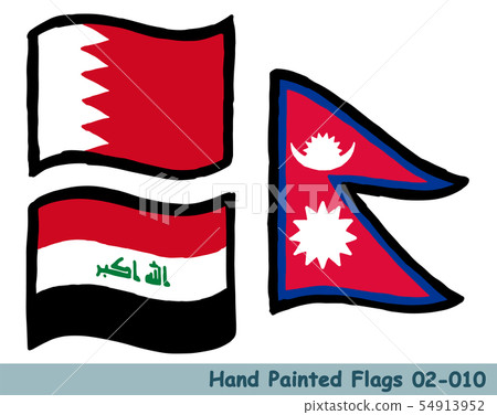 手拉的旗子像,巴林旗子,尼泊爾旗子,伊拉克旗子 手拉的旗子像,巴林旗子,尼泊爾旗子,伊拉克旗子 54913952