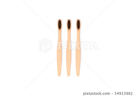 Bamboo toothbrush isolated on white background Bamboo toothbrush isolated on white background 54913982