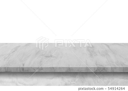 Empty cement table on isolated white background 54914264