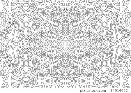Coloring book page with black and white pattern Coloring book page with black and white pattern 54914632