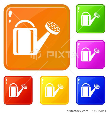 Watering plant icons set vector color Watering plant icons set vector color 54915041