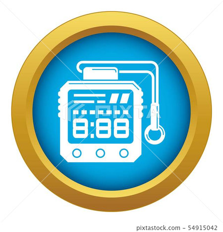 Hiking digital clock icon blue vector isolated Hiking digital clock icon blue vector isolated 54915042