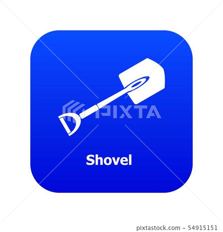Shovel icon blue vector Shovel icon blue vector 54915151