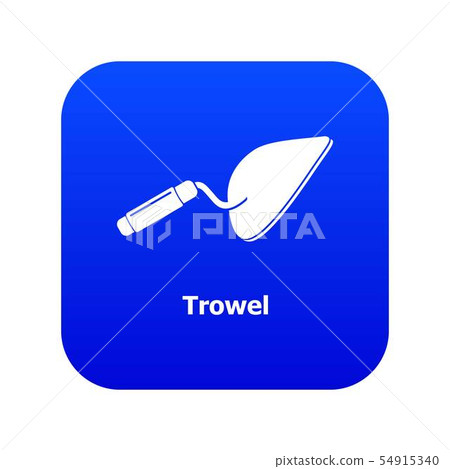 Trowel icon blue vector Trowel icon blue vector 54915340