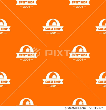 Caramel sweet shop pattern vector orange Caramel sweet shop pattern vector orange 54915474