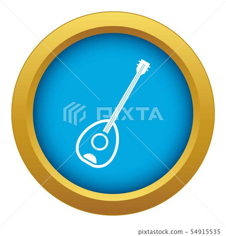 Saz turkish music instrument icon blue vector isolated Saz turkish music instrument icon blue vector isolated 54915535
