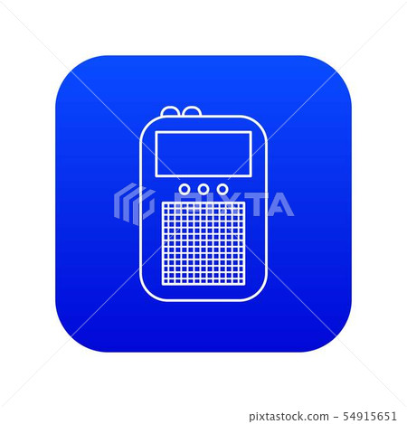 Portable radio icon blue vector 54915651