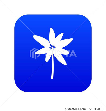 Long palm icon digital blue 54915813