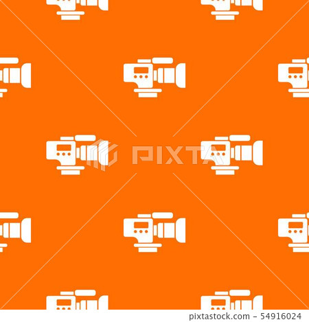 Tv camera pattern vector orange 54916024