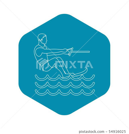 Water ski icon, simple style 54916025