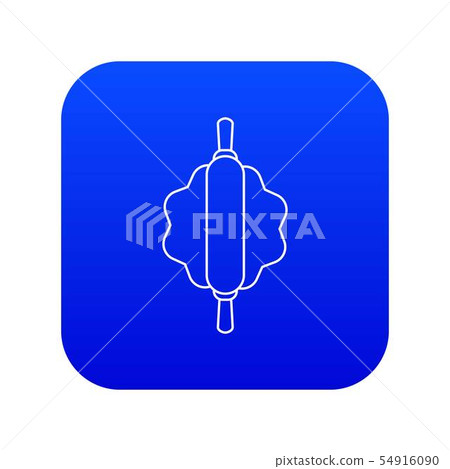 Dough rolling pin icon blue vector 54916090