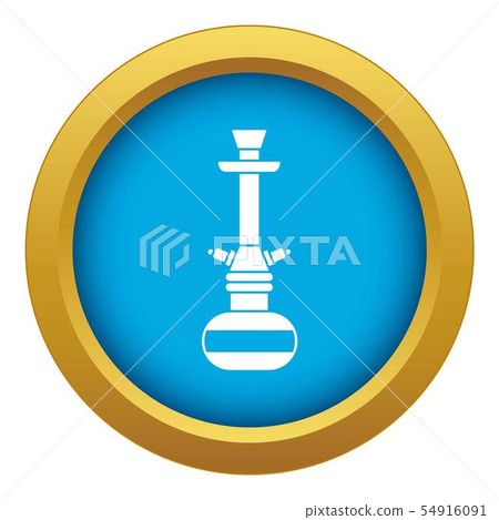 Arabic hookah icon blue vector isolated 54916091