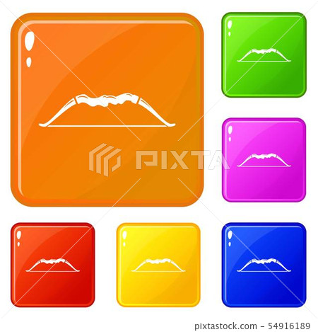 Accuracy bow icons set vector color Accuracy bow icons set vector color 54916189