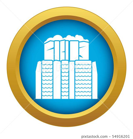 Iguazu falls, Argentina icon blue vector isolated Iguazu falls, Argentina icon blue vector isolated 54916201
