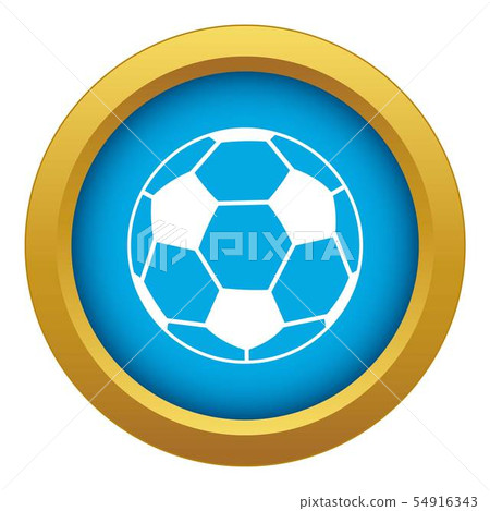 Soccer ball icon blue vector isolated Soccer ball icon blue vector isolated 54916343