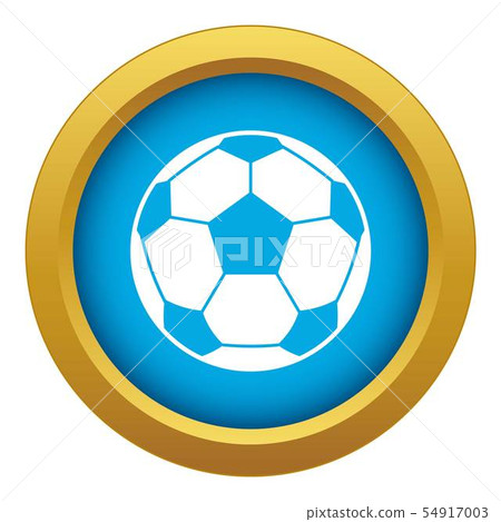 Football soccer ball icon blue vector isolated 54917003