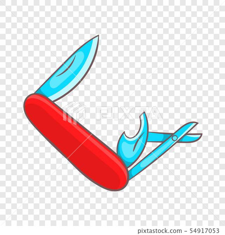 Red pocket knife with lots of tools icon 54917053