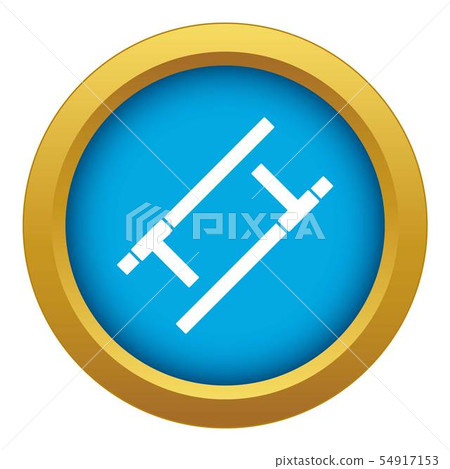 Tonfa icon blue vector isolated 54917153