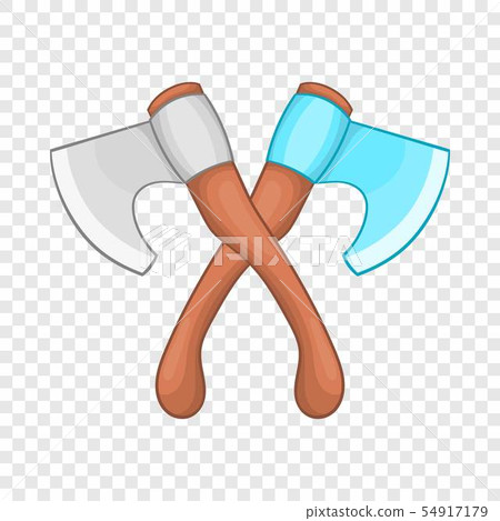 Crossed axes icon in cartoon style Crossed axes icon in cartoon style 54917179